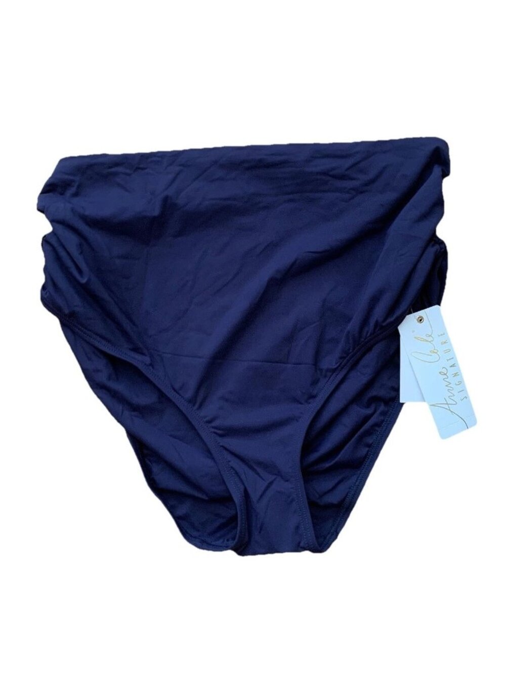Anne Cole Signature Size 20W 3 Way Convertible Bikini Bottom Navy Blue NWT